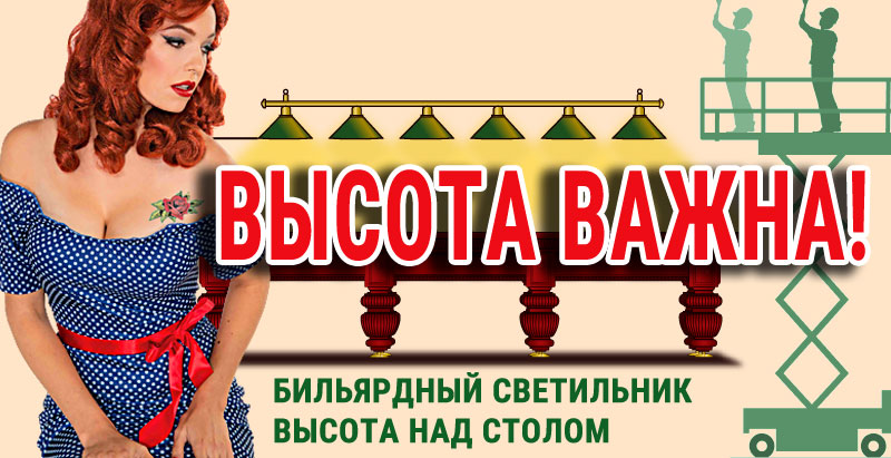 Більярдний світильник – висота над столом Більярдний світильник – висота над столом